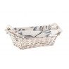 Panier osier rectangulaire Fleur Bleue