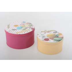 Set de 2 Boîtes métal Cupcake et Macaron