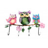 Porte manteau mural métal Hibou - 45 cm