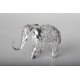 Figurine Eléphant couleur argent - 18 cm
