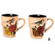 Lot de 2 Tasses + soucoupes Cupcake en céramique