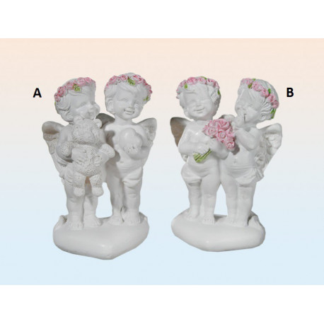 Figurine couple Ange sur coeur 