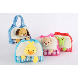 Sac Peluche Animaux - Canard Grenouille Chien ou Ours