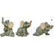 Lot de 3 figurines Eléphant