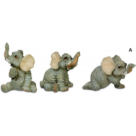 Lot de 3 figurines Eléphant