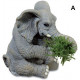 Figurine Eléphant avec herbe