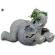Figurine Eléphant avec herbe