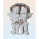 Figurine couple anges parasol 