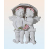 Figurine couple Ange parasol