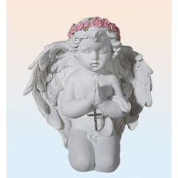 Statuette ange priant à genoux - 17 x 15 cm