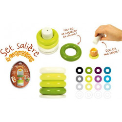 Set de 4 coquetiers en silicone + 1 salière