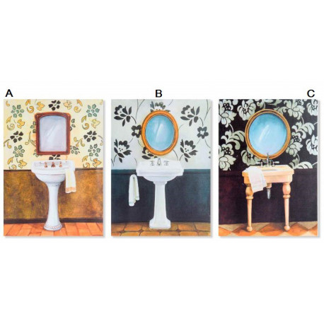 Cadre toile Lavabo - Salle de bain - 40 x 30 cm