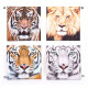 Cadre toile Tigre et Lion - 40 x 40 cm