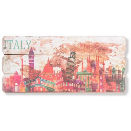 Cadre en bois Ville Italy London Paris New York - 34,5 cm