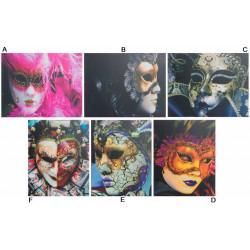 Cadre toile Masque carnaval Venise - 50 x 40 cm