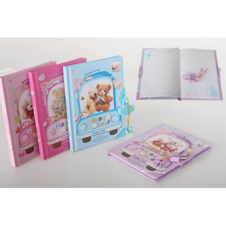 Coffret Journal intime décor Peluche avec cadenas