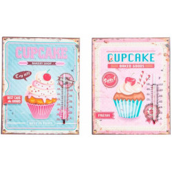 Thermomètre mural métal Cupcake - 25 x 20 cm