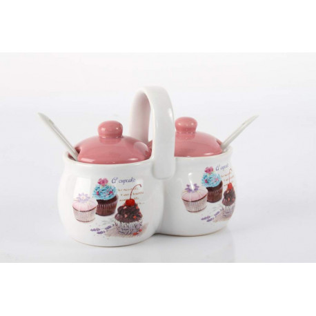 Set de 2 Saucières Cupcake en céramique