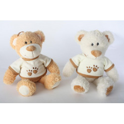 Peluche Ours avec pull - 26 cm