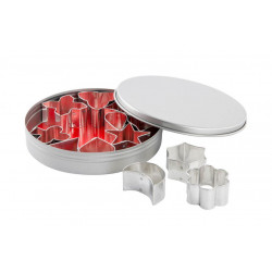 Set de 12 emporte-pièces pâtisserie en inox