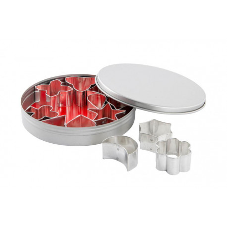 Set de 12 emporte-pièces pâtisserie en inox