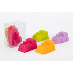 Set de 4 Moules en silicone Train 4 couleurs