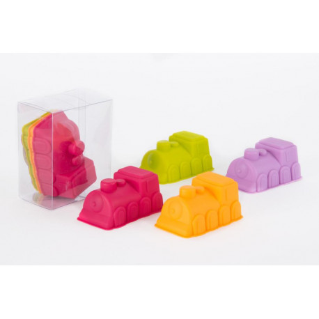 Set de 4 Moules en silicone Train 4 couleurs