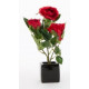 Fleurs artificielles Roses dans pot - 17 cm