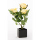 Fleurs artificielles Roses dans pot - 17 cm