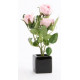 Fleurs artificielles Roses dans pot - 17 cm