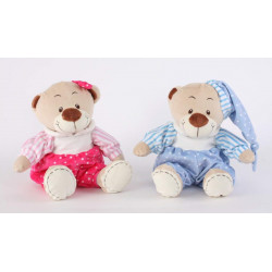 Peluche Ours avec pyjama - 25 cm