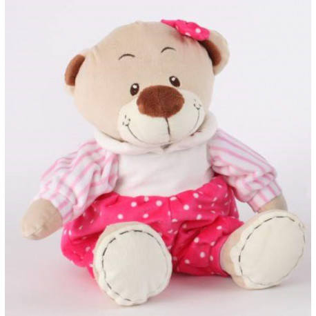 Peluche Ours avec pyjama - 25 cm