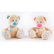 Peluche Ourson assis avec écharpe - 21 cm