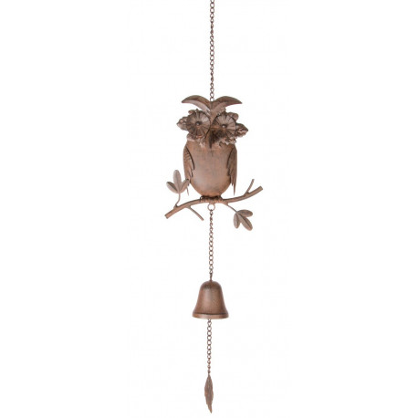 Figurine Hibou en métal à suspendre