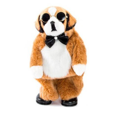 Peluche Chien danseur avec musique - 28 cm