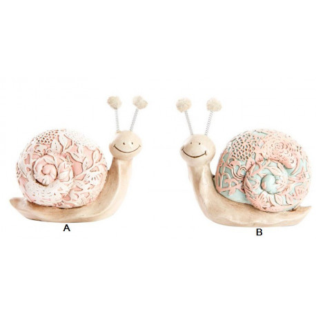 Figurine Escargot fleur - 10 cm