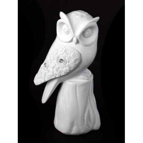 Figurine Hibou blanc - 15 cm