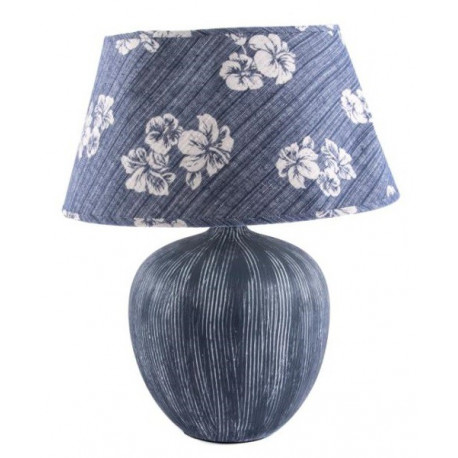 Lampe design Fleur en céramique - Bleue