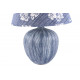 Lampe design Fleur en céramique - Bleue