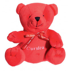 Peluche Ours rouge Corsica - 20 cm