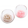 Lot de 2 Bougies Rose dans verre