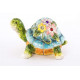 Statuette Tortue couleur Fleur - 21 cm