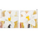 Tableau peinture Fleur blanche - 30 x 30 cm