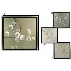 Tableau peinture design Fleurs - 50 x 50 cm