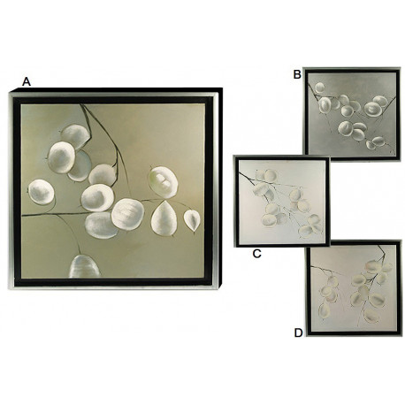 Tableau peinture design Fleurs - 50 x 50 cm