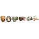 Lot de 6 Aimants - Magnets Animaux de la jungle