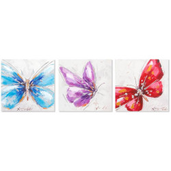 Tableau peinture Papillon - 30 x 30 cm