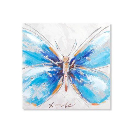 Tableau peinture Papillon - 30 x 30 cm