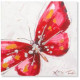 Tableau peinture Papillon - 30 x 30 cm