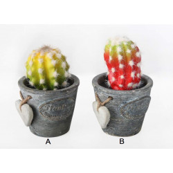 Cactus artificiel dans pot - 14 cm